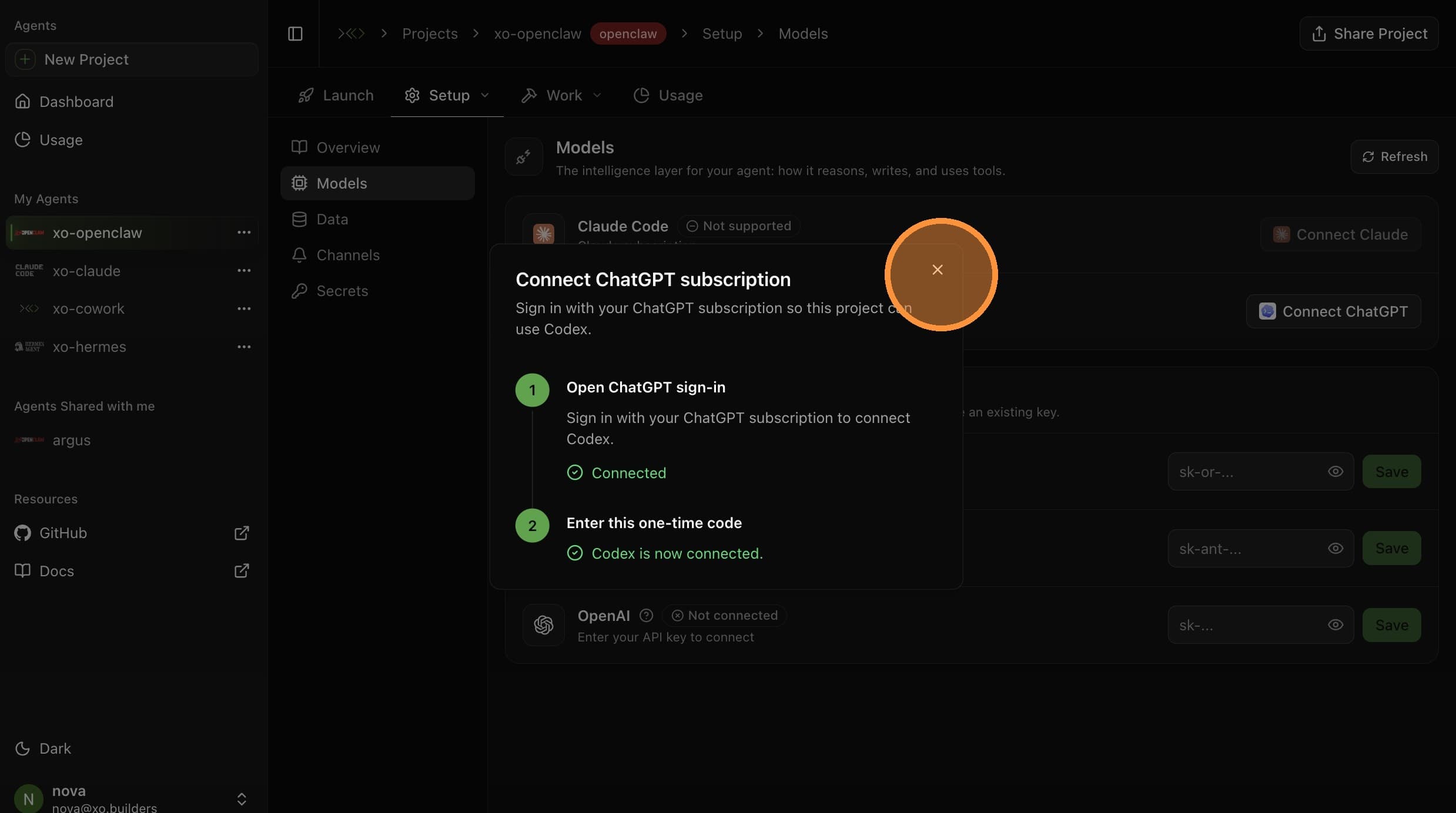 Codex connected