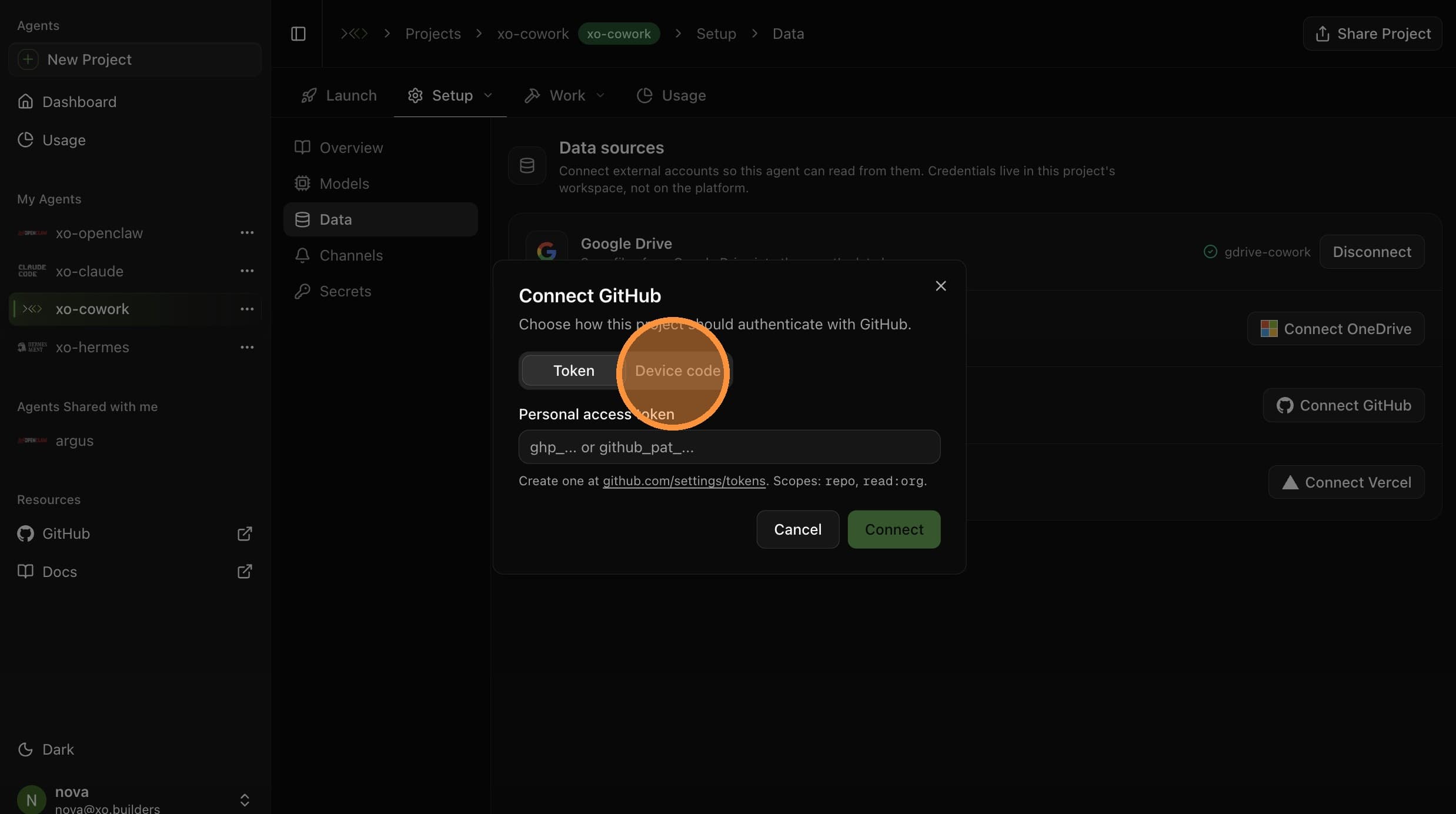 Select an authentication method