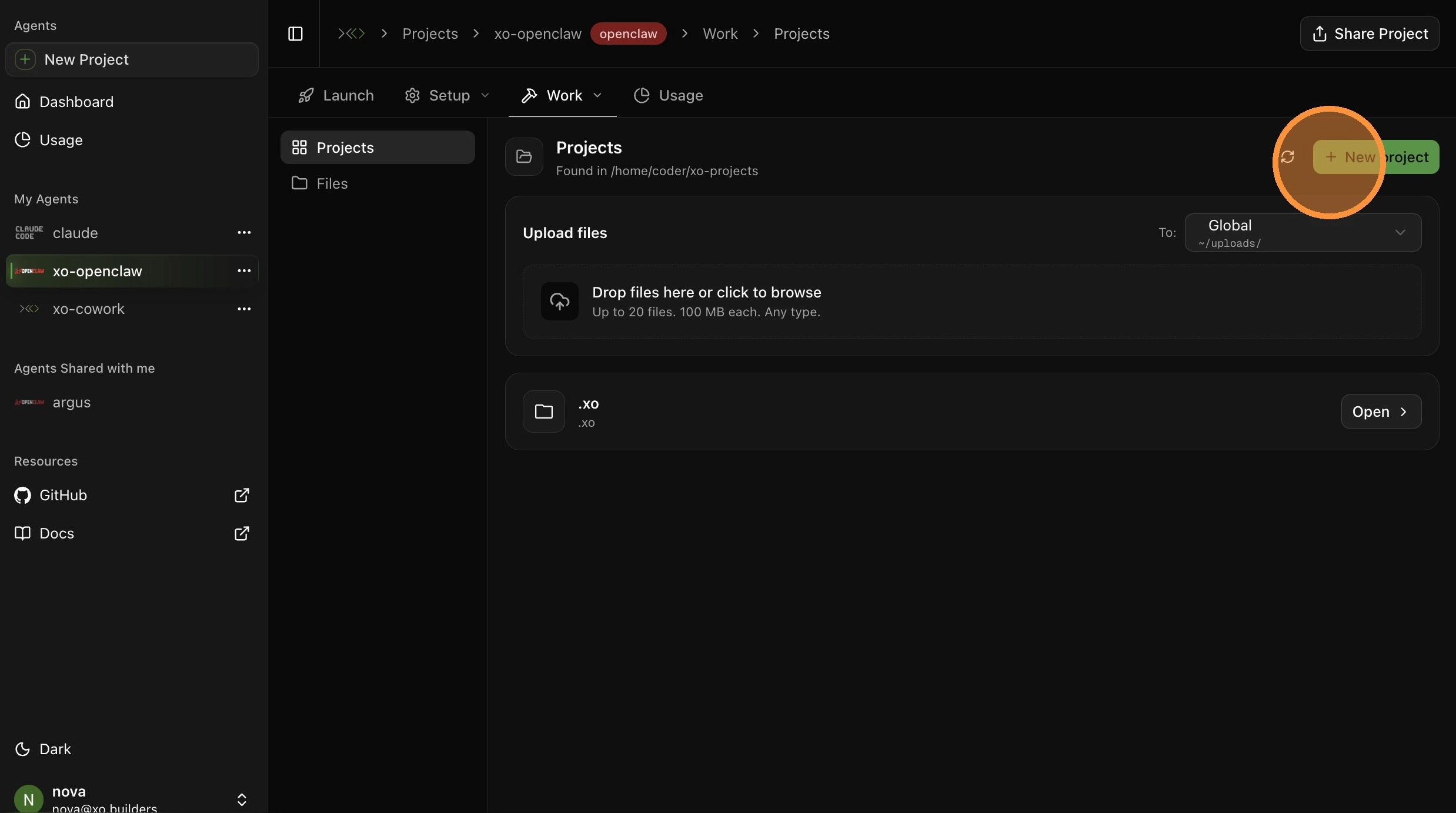 Create a project directory