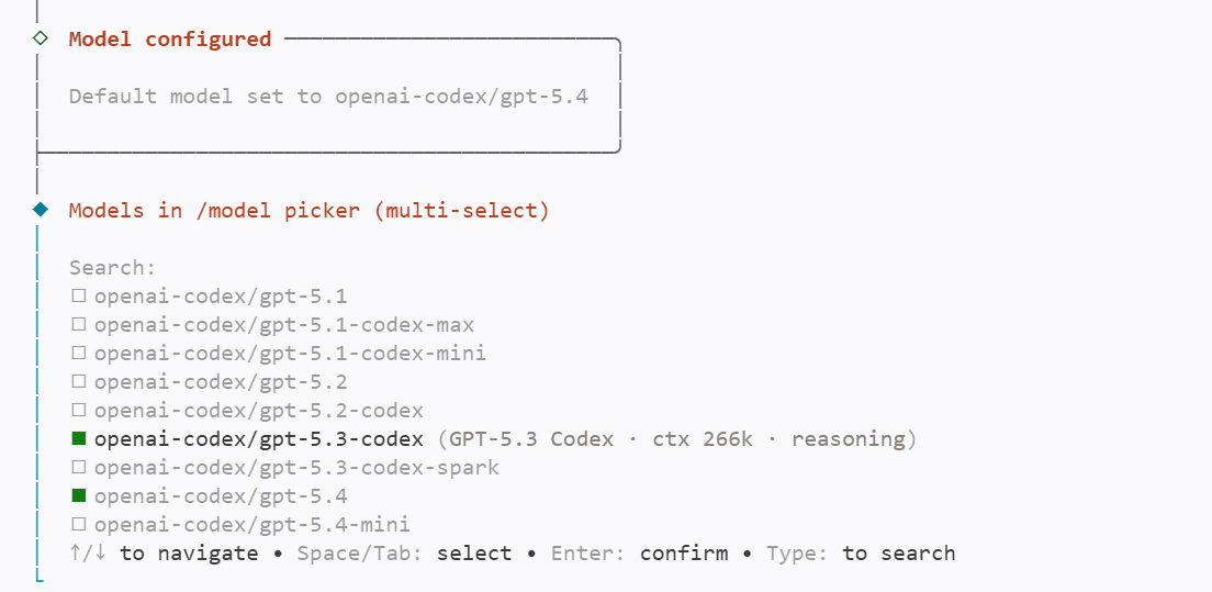 Selecting models in the multi-select picker
