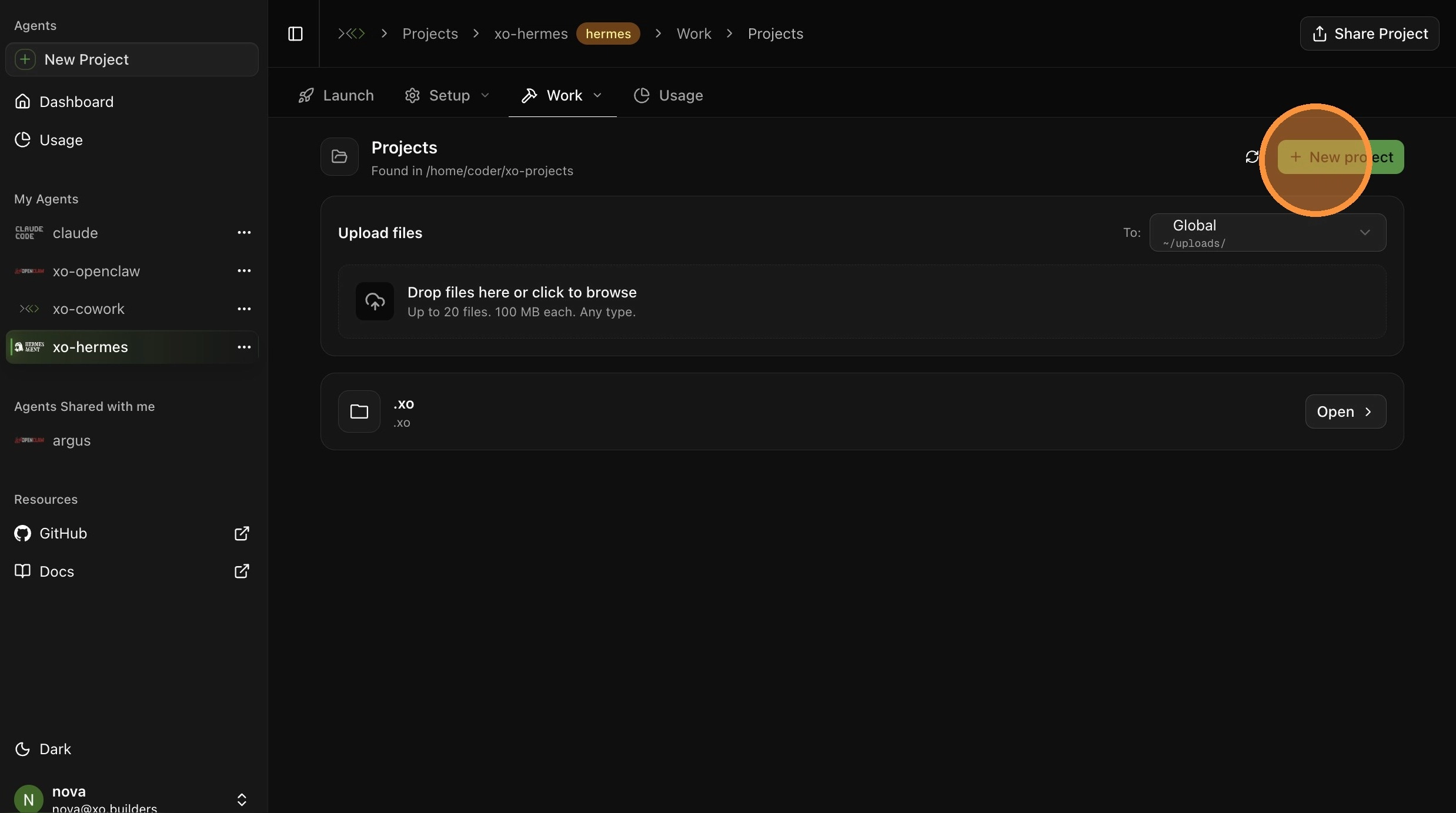 Create a project directory