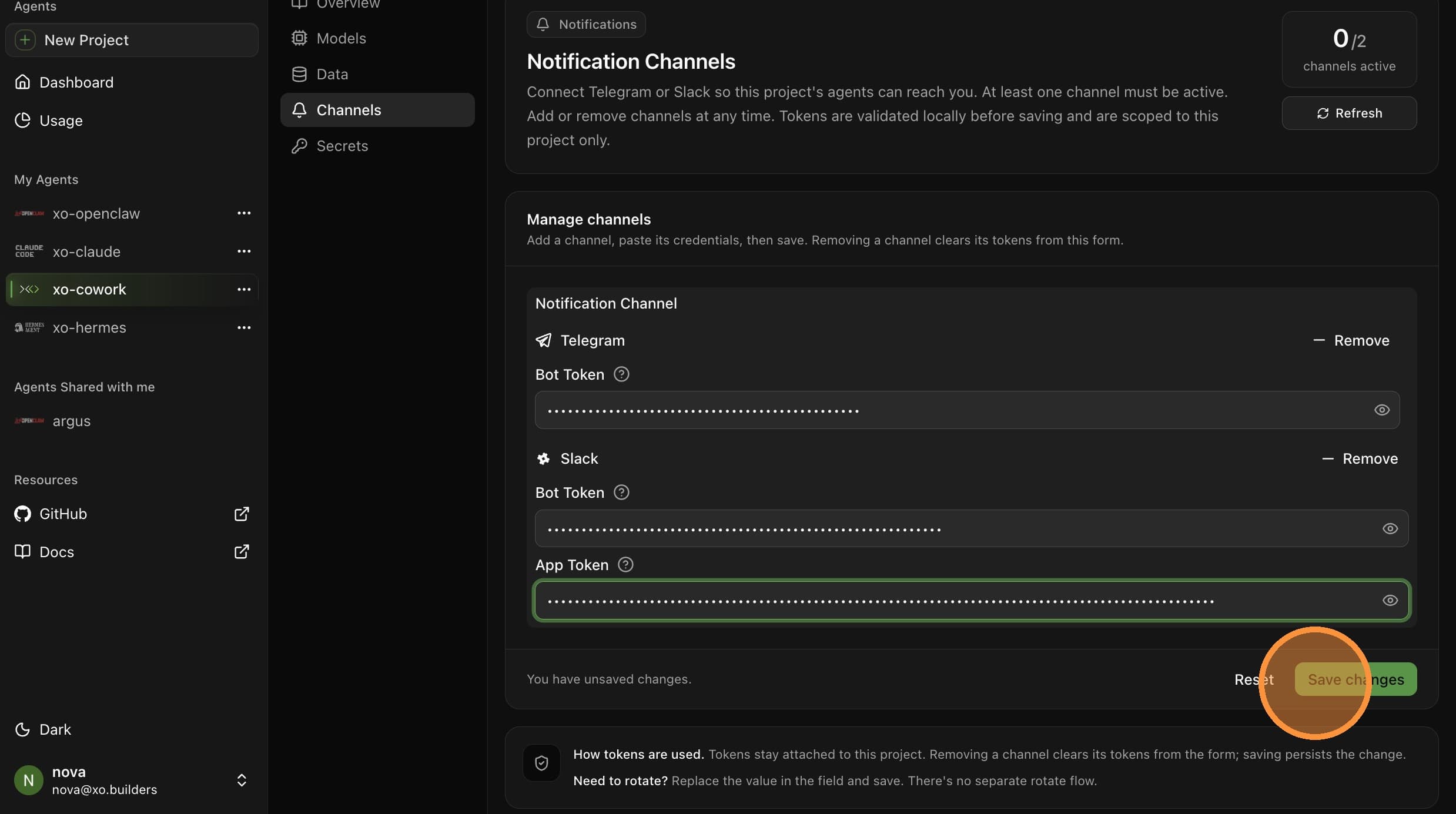 Click Save changes