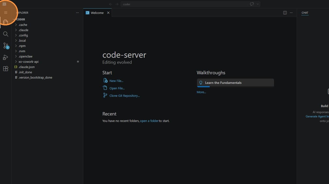 Click Application Menu